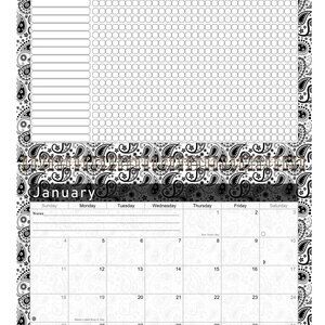 2027 Monthly Desktop/Wall Calendar/Planner - Habit Tracker - (Edition #011)